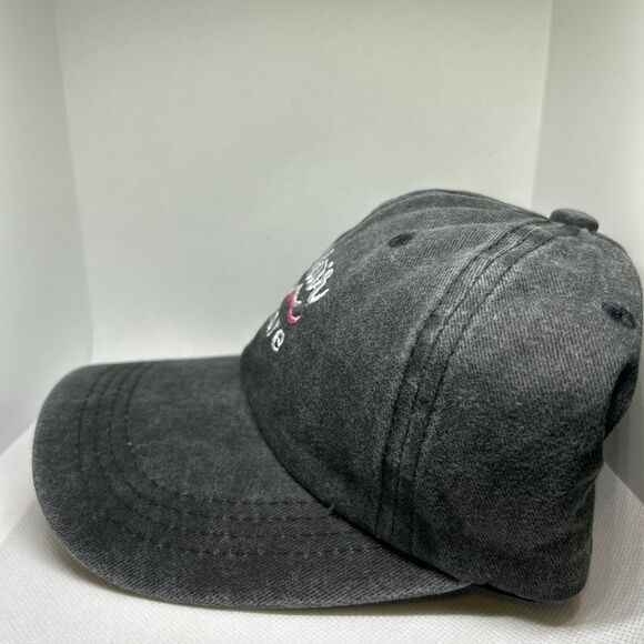 Boat Hair Don’t Care Embroidered Baseball Cap – Adjustable Black Hat - Picture 2 of 4